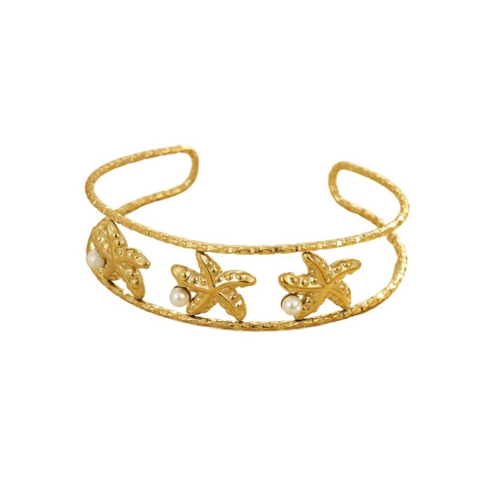 Ocean Series Open Wrist Jewelry Golden Summer Beach Bangle  Gifts for Women Girl
