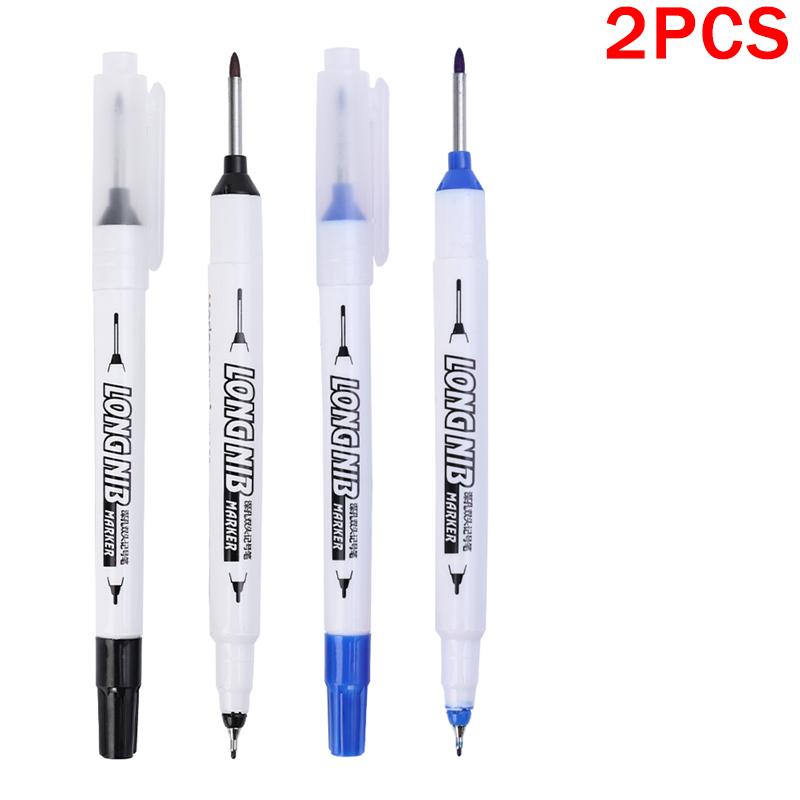 1-3PCS 20mm Deep Hole Long Nib Head Markers Bathroom Woodworking Decoration Permanent Marker Pencil Tools Metal Perforating Pen