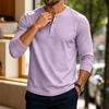 Camicia da Uomo a Maniche Lunghe Colore Top Casual