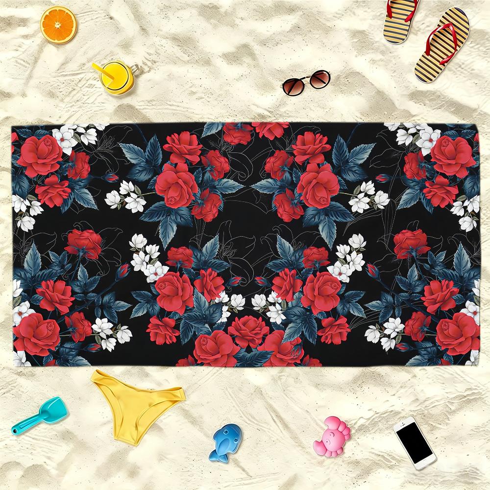 Florence Towel Soft Lightweight Anti-Sand Large Beach Towel Quick-Drying Bath Sports Family