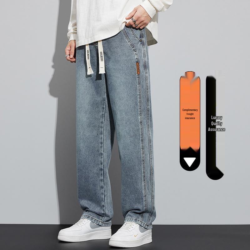 Herren 2025 Herbst/Winter Verdickte Samt Straight-Leg Casual Jeans