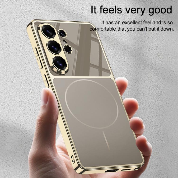 GKK AG Phantom Plating Frame Skin Feel Full Coverage Magnetic Phone Case