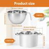 Double Boiler Pot Set Chocolate Melting with Spout Melter for Candy Making