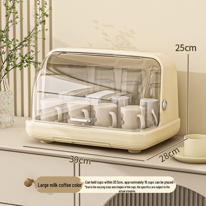 Dustproof Desktop Cup Holder and Draining Tray