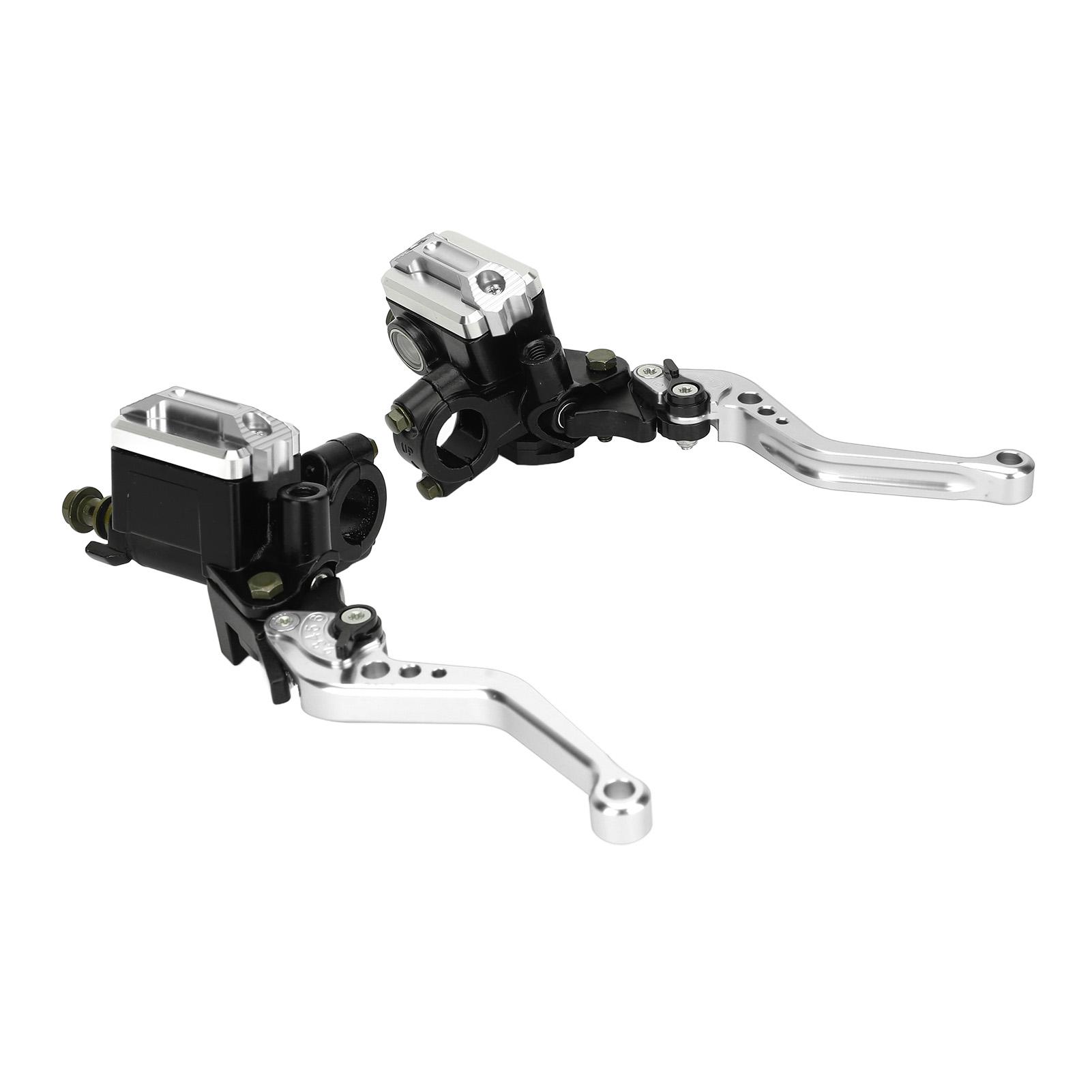 

Motorcycle Hydraulic Brake Levers Kit Aluminum Alloy Brake Lever Handle for 22mm Handlebar