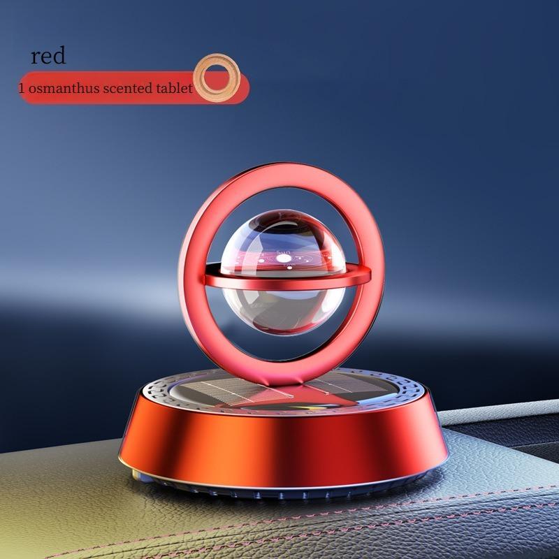 1PACK Creative Star Ring Solar Rotating Car Perfume Car Aromatherapy Suspension Ornament Car Decoration