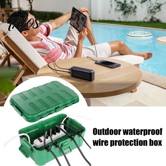 Weather-resistant Power Strip Cover Box Extra Large Outdoor Electrical Weather Resistant IP54 Extension Cord Organizer Waterproof Multipurpose Storage