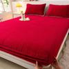 Warm Fleece Elastic Fitted Bed Sheet Thermal Winter Sheets Mattress Topper Protector Cover for Single Couple Double Bedsheet