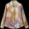 Fashion Style 2024 Spring New Women's Clothing Temperament Wild Blended Print Satin Shirt 2784140 330