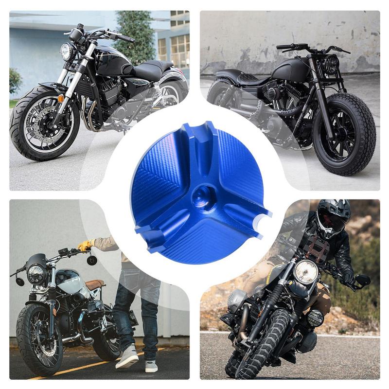 Aluminium Alloy Engine Oil Cap Aluminum Alloy Motorcycle Engine Oil Filler Plug Anti-Theft Oil Tank Screw Cover Vehicle