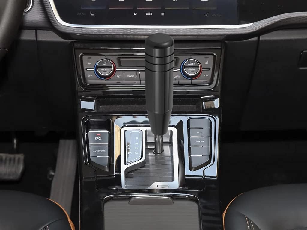 Lunsom 130mm Shift Knob Aluminum Shift Lever Metal Gear Shift Knob Extension for Auto and Manual Car (Black)