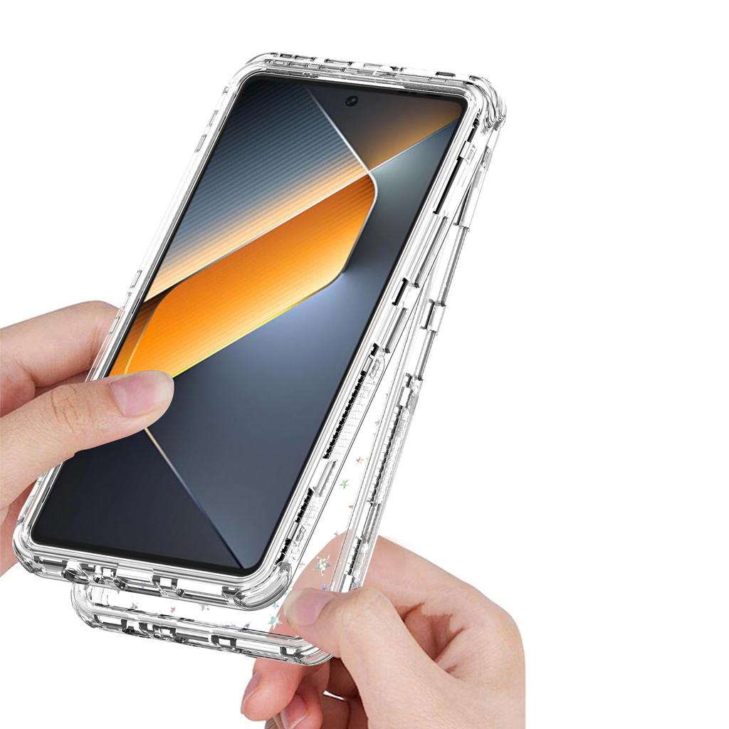 For TECNO Pova 6 Pro 5G LI9/Pova 6 5G Case Precise Cutouts Acrylic TPU Clear Phone Cover with Laser-printed Film