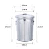 8L Outdoor Metal Trash Can with Seal Lid Rustic Vintage Design for Patio Farm Compost Bin Heavy Duty Storage Container Versatile
