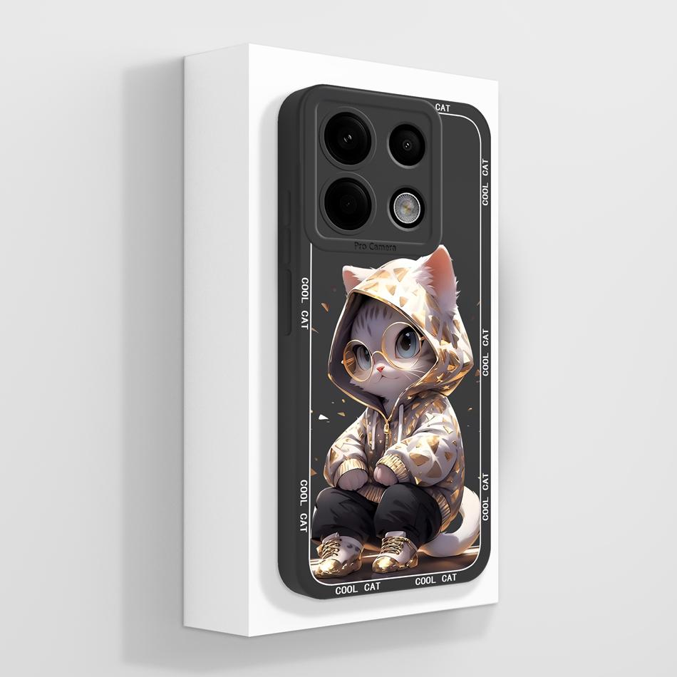 

Чехол для POCO X6 Pro Различные стили Конфетная крышка для телефона Для POCO X 6 Мягкий жидкий силикон Защита камеры Ударопрочные задние крышки Poco X6