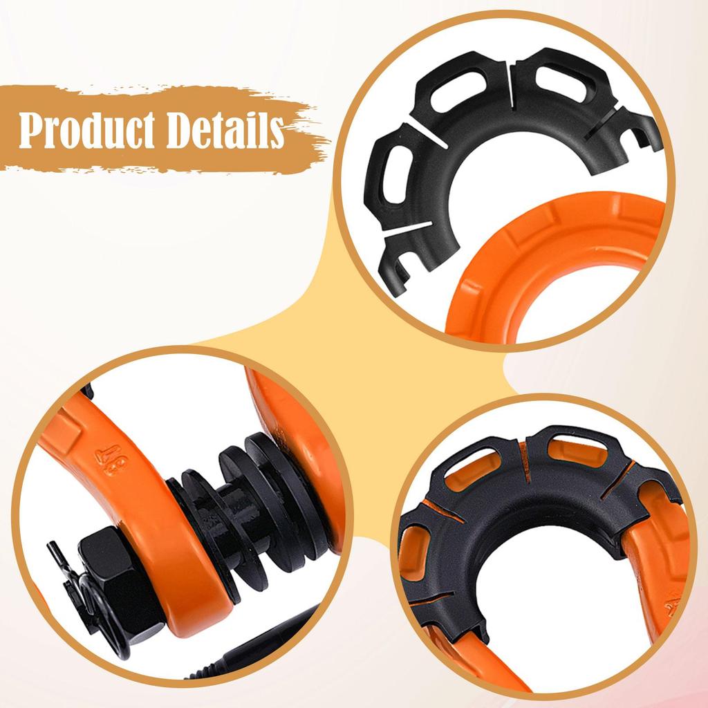DShackle Towing Shackle Heavy Duty Pulling Carbon Steel Multifunctional Tool for