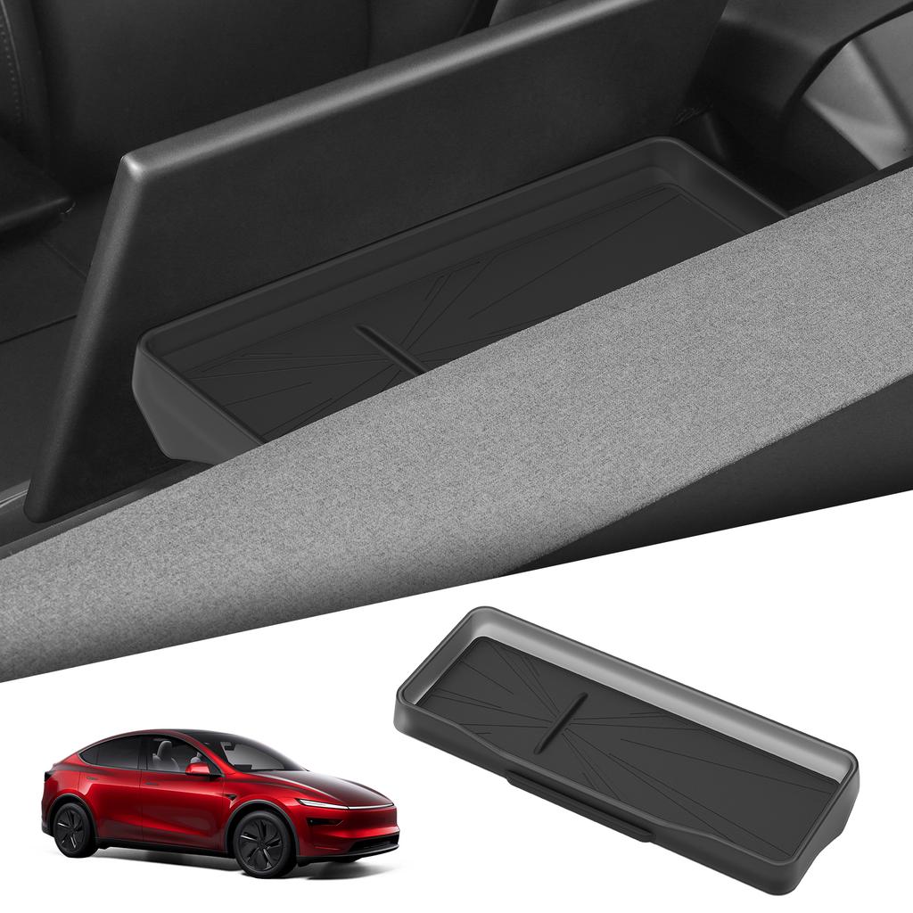 Smabee for Tesla Model YL 2025+/Model Y 2020+/Model 3 2017+ Behind‑Screen Dashboard Storage Box Transparent Black Accessories D5