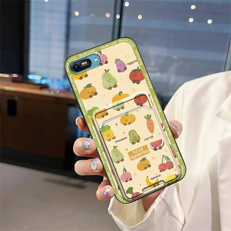 Back Cover Durable Phone Case For Itel A25/A35/A25 Pro Cute Card Bag Card Slot Anti-knock Full Wrap Fashion Design TPU
