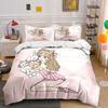 Cute Girl with Plush Toys Design Bedding Duvet Cover Set Duvet Cover Pillowcases  (1*Duvet Cover 2*Pillowcases, Without Duvet Insert)