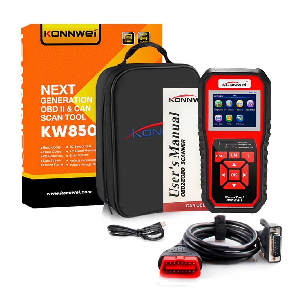 KONNWEI KW850 Car OBD2 Scanner Professional Auto Diagnostic Tools OBD 2 Engine System Check Code Reader DTC Lookup Pk Elm327