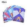 16/48Pcs/Set Paper Airplane Kits with 16 Classic Design DIY Paper Planes Origami