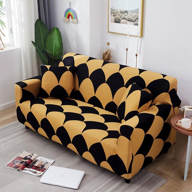 Geometric Printed Stretch Sofa Covers For Living Room Modern Style Sofa Slipcovers All Seasons Available Couch 1 /2 /3 /4 Seater