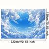 2D Dreamy Blue Sky Clouds Backdrop Kids Birthday Wall Decor Background