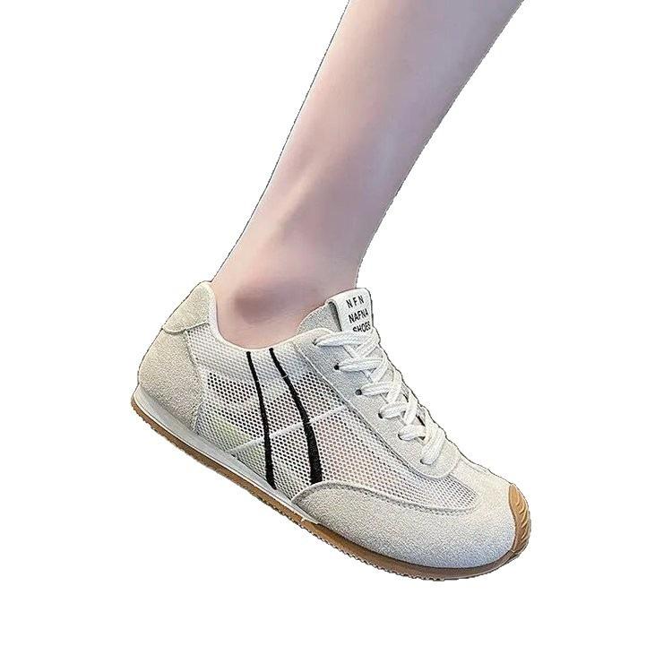 Mesh German Training Shoes Women's Shoes 2025 Summer New Flat-bottomed Net Single Shoes Lightweight Breathable Soft-soled Casual Sports Net Shoes
