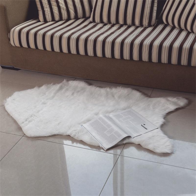 Soft Faux Sheepskin Fur Rug Artificial Wool Sheepskin Parlor Sofa Hairy Carpets Washable Indoor Seat Rugs Decorative Mat