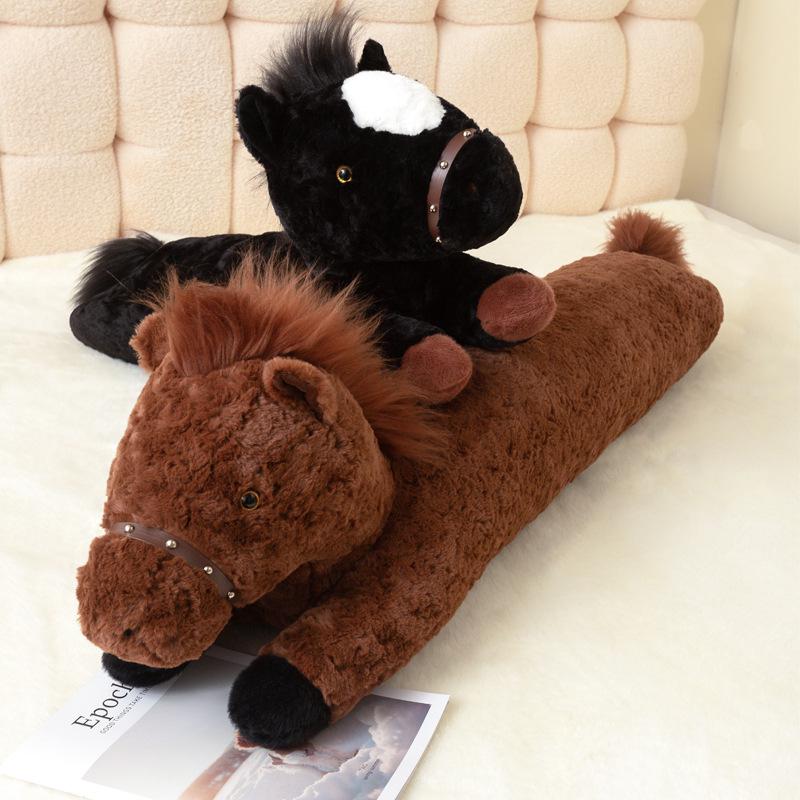 Year of the Horse Plush Cushion Doll - Sleeping Horse Hug Toy for Girls