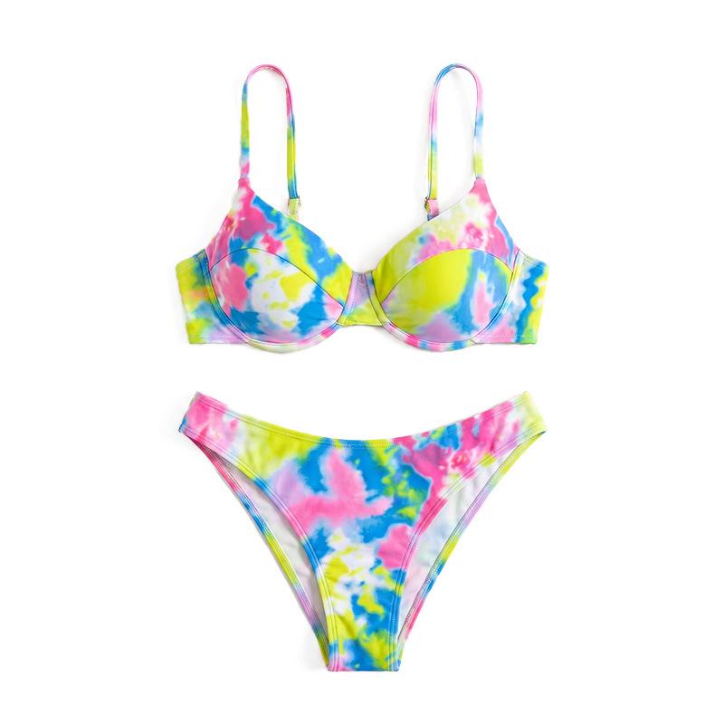 1011 New European and American Sexy Bikini Split Swimsuit Women's Two-piece Swimsuit Direct Supply