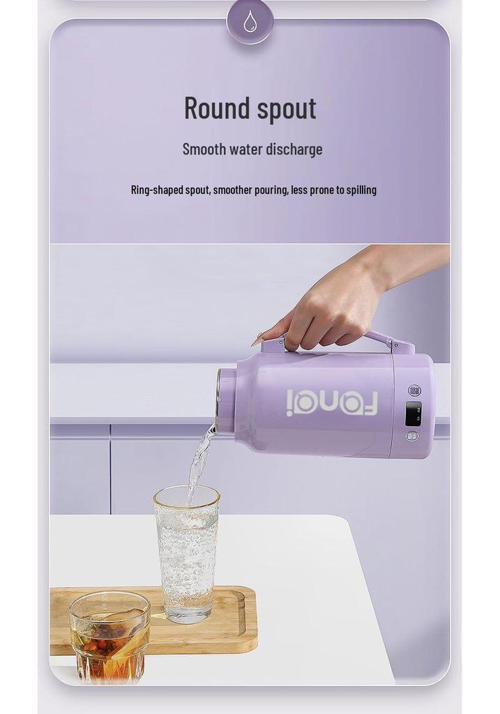 Compact Travel Electric Kettle: Portable Insulated Heating Cup for Boiling Water.
