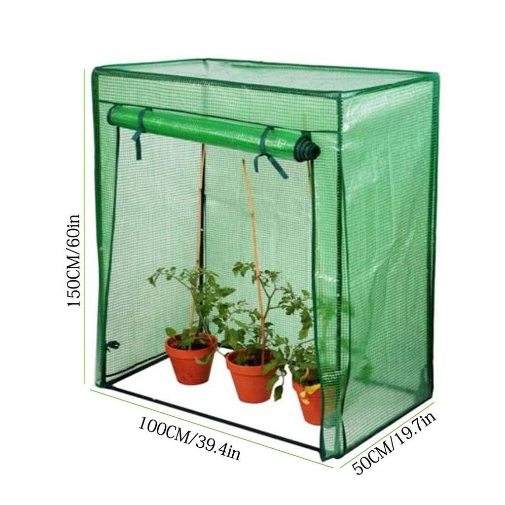 Greenhouse Portable Plastic Bird Pest Control Garden Plant Insulation Greenhouse Cover Include Iron Shelf Outdoor 59x39.4x19.7""