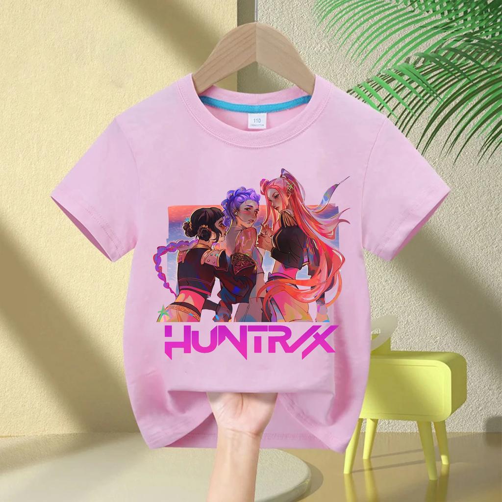 Children's Clothing T Shirt Summer New KPop Demon Hunters Kids Girls Boys Girls T-shirt Casual O-Neck Short Sleeve Tops