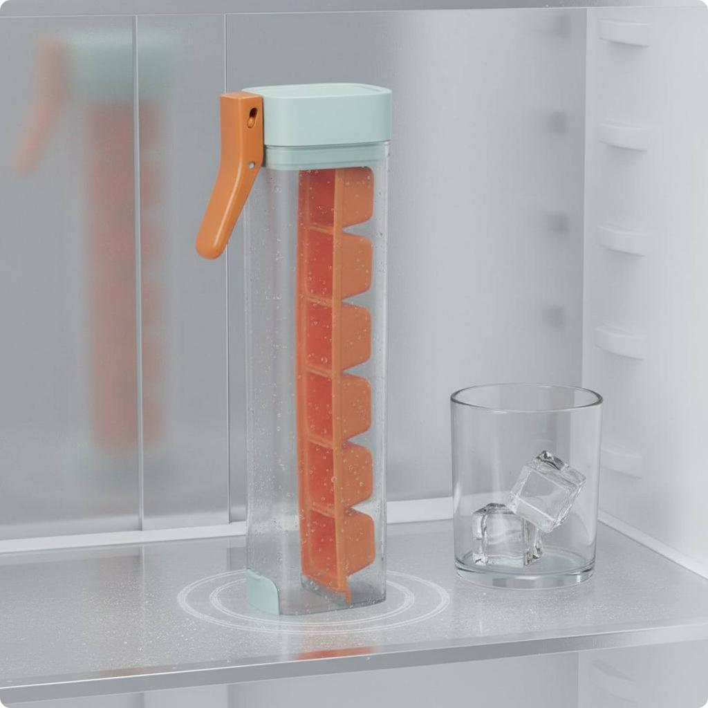 Press Release Ice Tray Space Saving Single-Hand-Hand Ice Tray Kitchen Item Hygienic