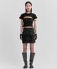 FANYOUNG Mid-Rise Strap Cargo Mini Skirt