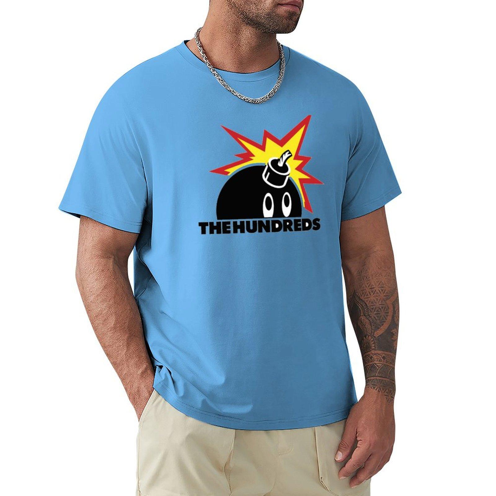 

Футболка Hundreds для мальчиков, белая, аниме, одежда, мужская футболка, мужские футболки с рисунком S средний синий
