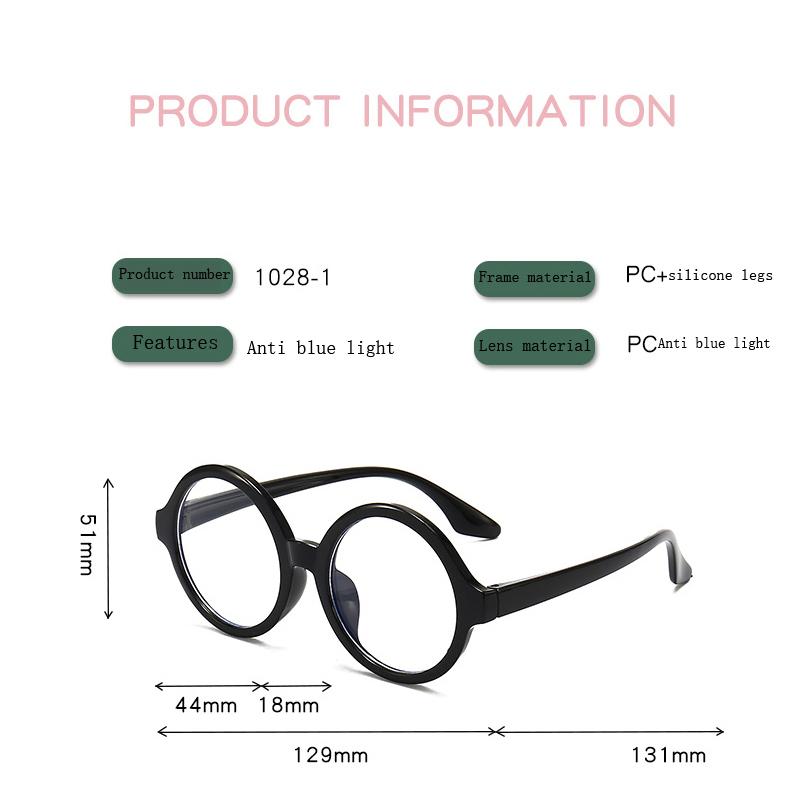 Anti Blue Light Children Glasses Round Boy Girl Eyeglass Frame Optical Eyewear Ultralight Eye Protection Computer Goggles