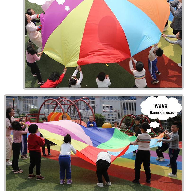 Rainbow Parachute for Kids: Early Education & Sensory Training Tool, Outdoor Game & Fitness Equipment