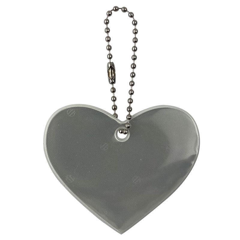 Luminous Star & Heart Glow Pendant Keychain with Reflective Ribbon Charms