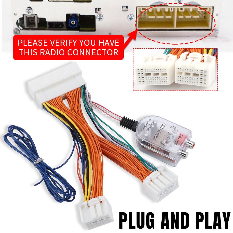Factory Radio Wire Harness Add A Subwoofer Amplifier Wire Harness Plug & Play For Hyundai Accent Elantra Kia Optima Rio Sportage