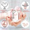 Ensemble de 24 porte-clés Cadeau de Baptême Étiquettes Merci Boîtes pour Baby Shower Mariage