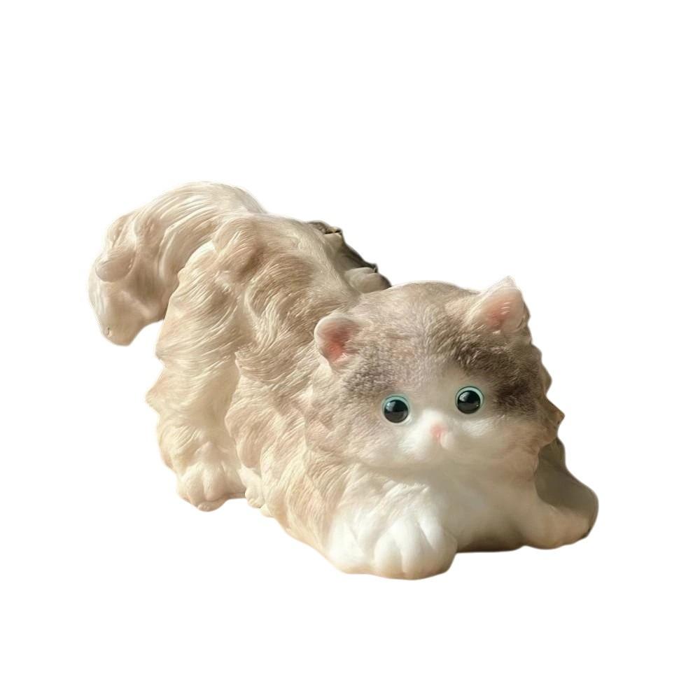 Stress Relief Persian Cat Squeeze Toy Handmade Soft Squeeze Cat Toys Cat Lovers Gift