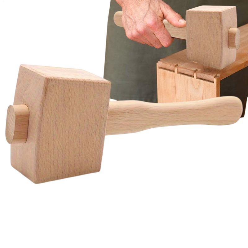 Wooden Carving Mallet Multifunctional Carpenter Hammer Woodworking Hand Tool Portable Beech Wooden Carving Mallet for Carpentry bianco