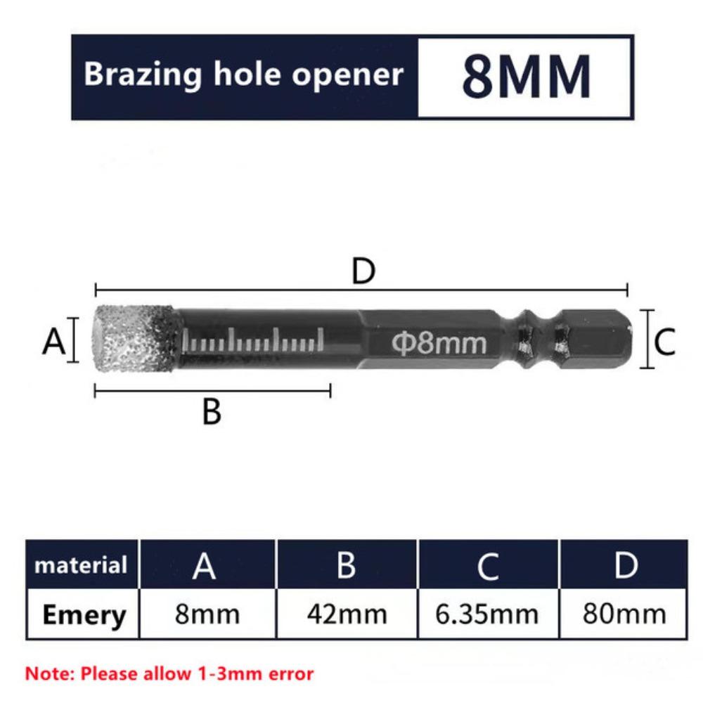 Dry Hole Opener Marble Hole Saw 6-16mm Drill Bit  Glass