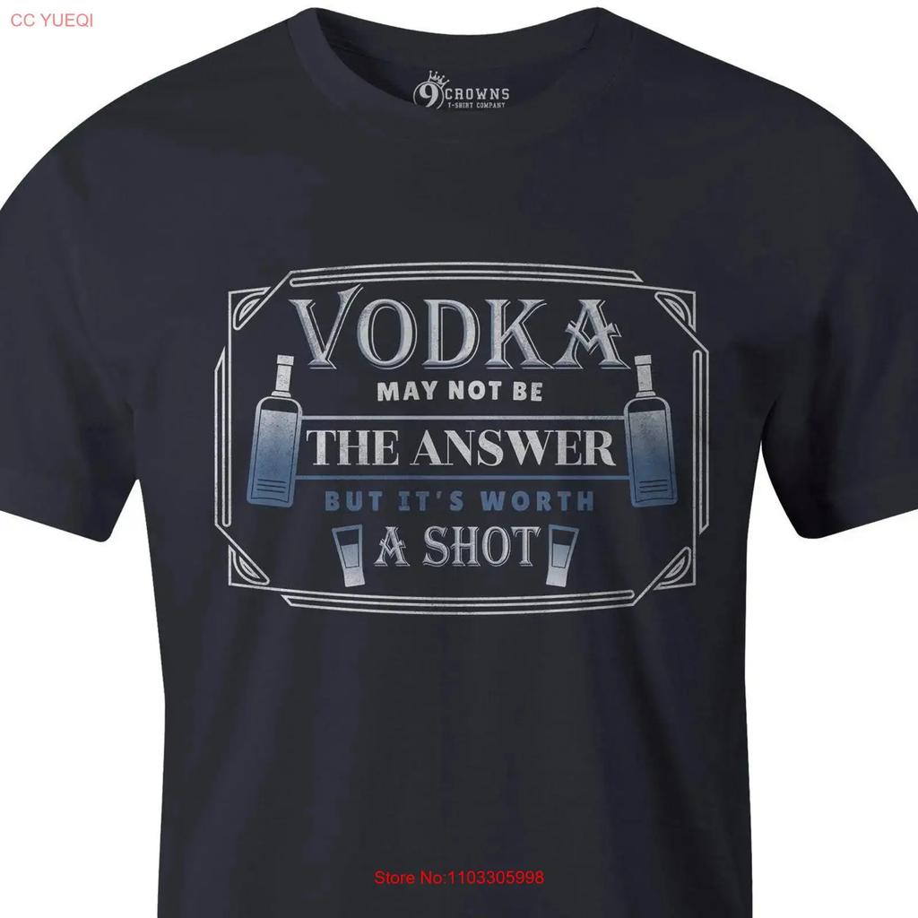 9 Crowns T Shirt Unisexs Whiskey Its Worth A Shot Funny Vintage Graphic Top For Everyday Wear Soft Slightly Stylish Homme