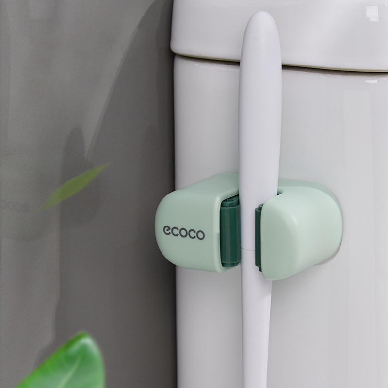 Wall Mount Holder Strong Adhesive Mop Holder Wall Mount No Drill Bathroom Storage Rack Heavy Duty Hook For Cleaning Tools