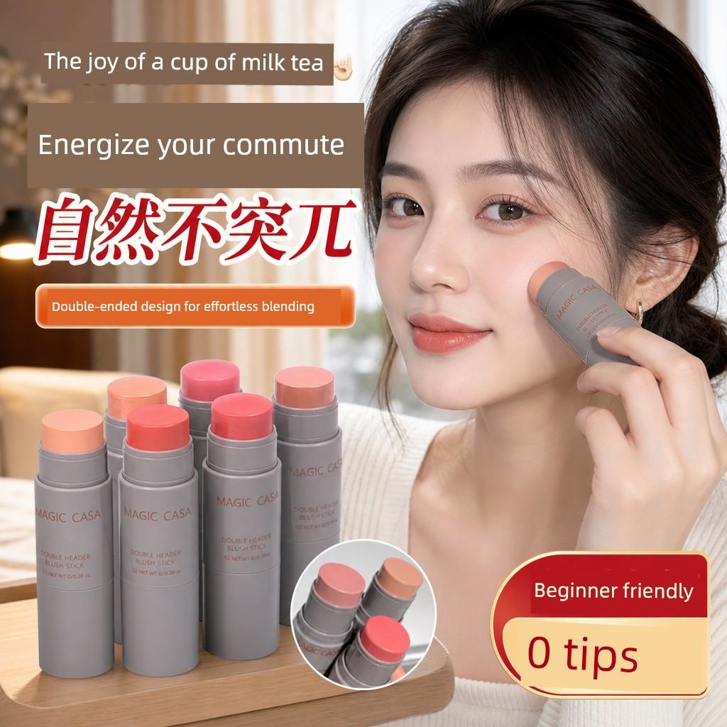 Double-Headed Sponge Monochrome Blusher Long-Lasting Color Nature Expansion Color Contractive Color Rouge Blush 2025 New Arrival Female