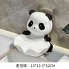 Automatic draining creative panda soap box soap box storage rack household ceramic soap dish holder bathroom accessories