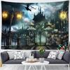 Home Decor Halloween Tapestry Wall Hanging Pumpkin Lantern Festive Atmosphere Hippie Witchcraft Decoration 230x180cm Tapiz