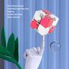 ADHD DIY Infinite Puzzle Toy Adult Portable Alloy Funny Stress Anxiety Relief Flip Puzzle Block Toy Red and Silver